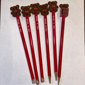 Vintage “Ted D. Bear” pencils 1980s
